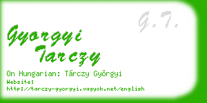 gyorgyi tarczy business card