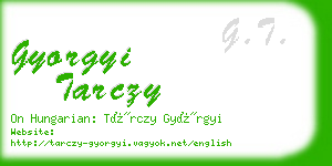 gyorgyi tarczy business card